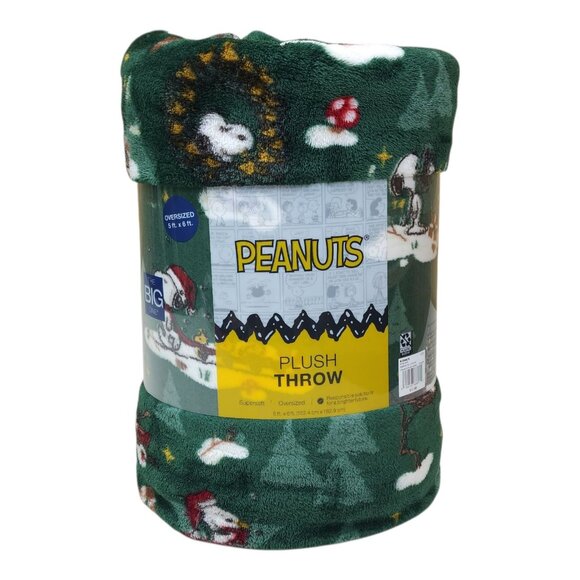 Peanuts Other - The Big One Peanuts Snoopy Christmas Plush Throw Blanket 5X6 Oversized Supersoft